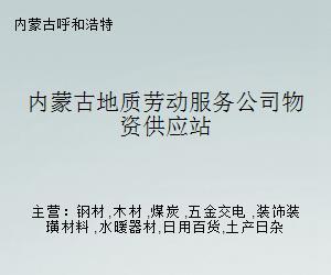 內蒙古地質勞動服務公司物資供應站 連接資源與人才的職業中介角色